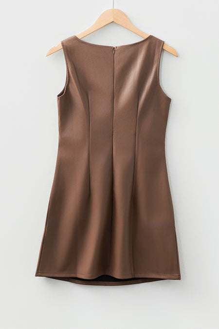 Wild Gal Vegan Mini Leather Dress