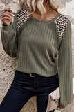 Leopard Patchwork Top