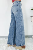 Central Seamed Wide Leg High Waist Jeans