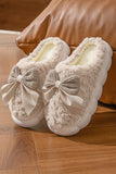 Bowknot Plush Slippers