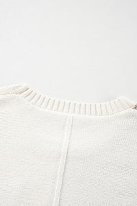 Colorblock Patchwork Drop Shoulder Sweater