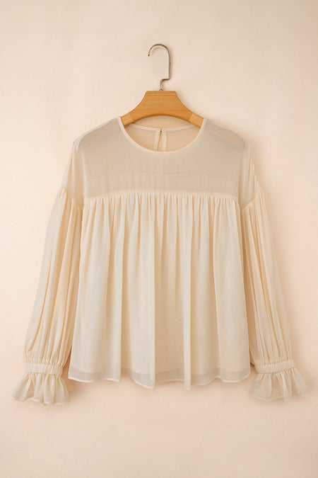 Ruffle Chiffon Blouse