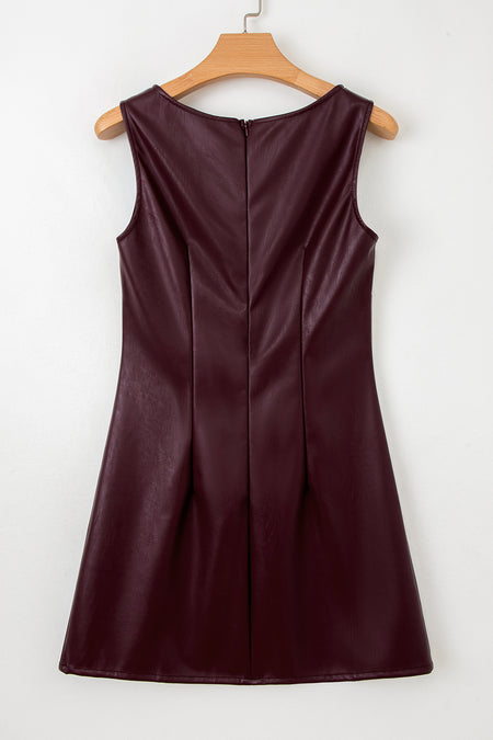 Wild Gal Vegan Mini Leather Dress