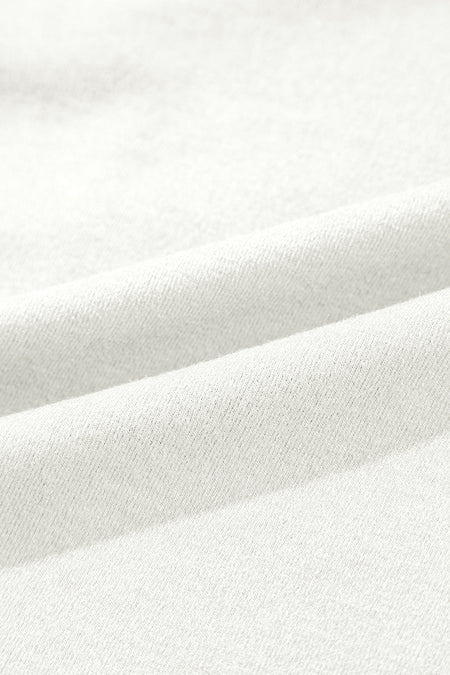 Solid Exposed Seam Crew Neck Long Sleeve Top