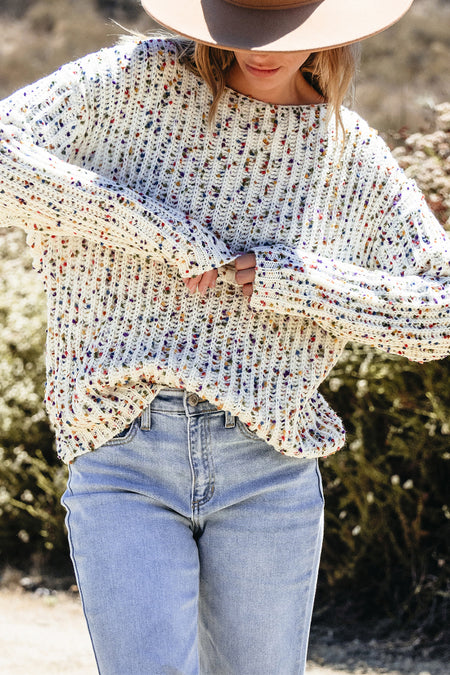 Confetti Reversible Twist Sweater