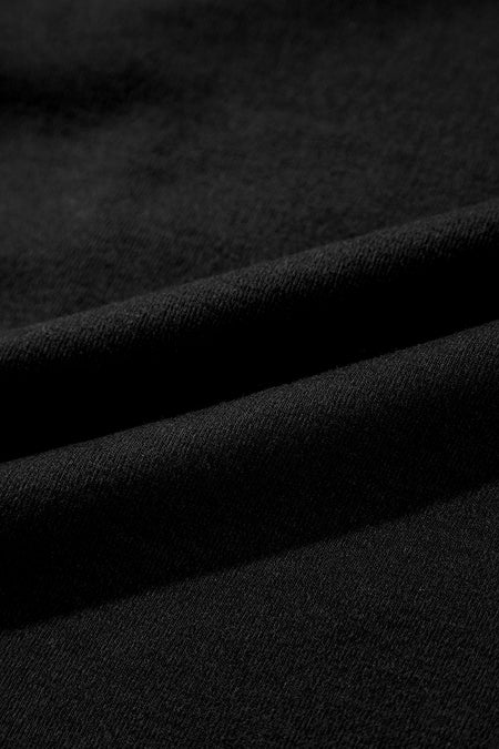 Solid Exposed Seam Crew Neck Long Sleeve Top