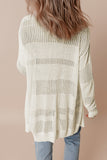 Lightweight Open Knit Tunic Cardigan