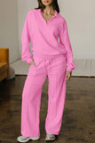 Polo Pullover and Drawstring Sweatpants Set
