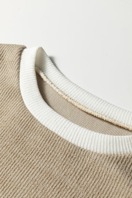 Contrast Loose Top