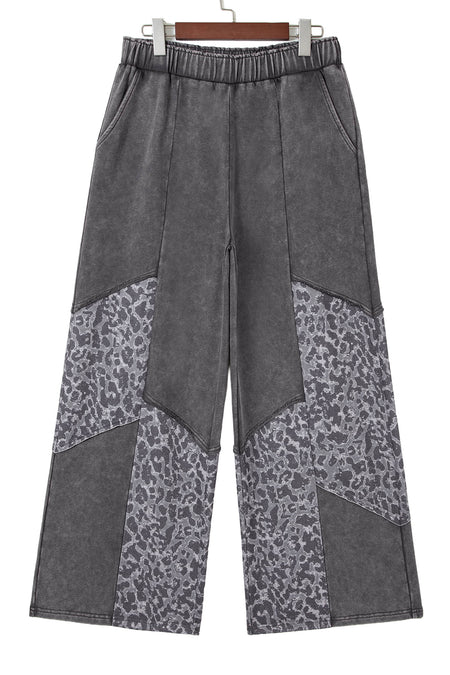 Mineral Wash Patchwork Loose Pants