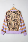 Color Block Leopard Sweatshirt