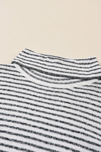 Striped Turtleneck Loose Sweater