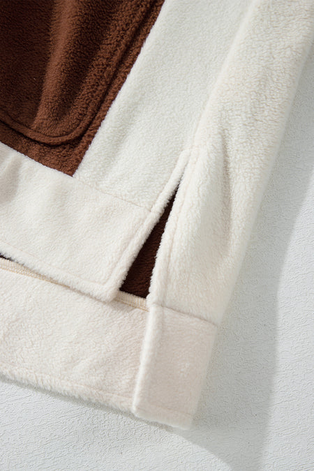 Patchwork Button Down Fleece Shacket