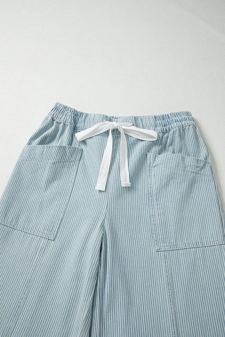 Mid Rise Drawstring Jeans
