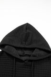 Quilted Kangaroo Pocket Drawstring Hoodie