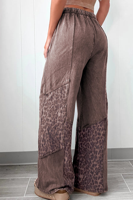 Mineral Wash Patchwork Loose Pants