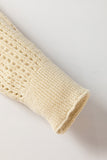 Open Knit Bracelet Sleeve Sweater