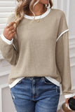 Contrast Loose Top