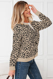 Leopard Chunky Knitted Cardigan Sweater