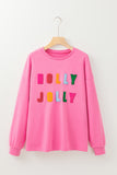 Chenille Holly Jolly Graphic Long Sleeve Top