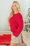 Bow Bubble Sleeve Sweater