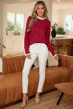 Lace Trim  Sweater