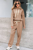 Pullover Hoodie and High Waist Pants Set