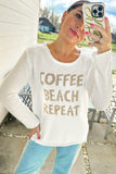 COFFEE BEACH REPEAT Graphic Sweater