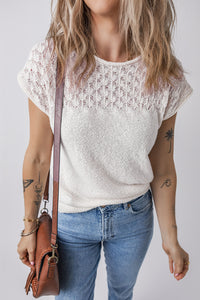 Tied Back Short Sleeve Sweater