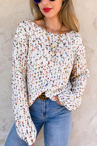 Confetti Reversible Twist Sweater