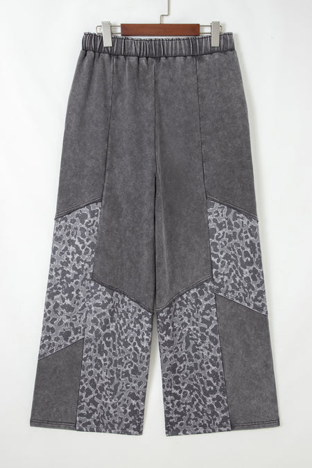 Mineral Wash Patchwork Loose Pants