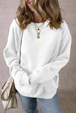 Fleece Lined Crew Neck Casual Sweatshirt