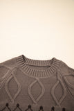 Western Crew Neck Knitted Sweater