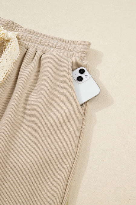 Pullover Hoodie and High Waist Pants Set