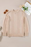 Cable Knit Ribbed Loose Sweater