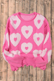 Pearl Beaded Heart Sweater