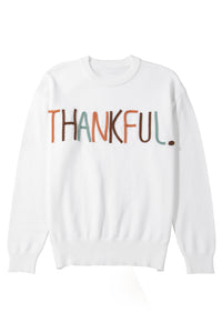 Thankful Ivory Embroidered Sweater