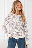 Leopard Chunky Knitted Cardigan Sweater