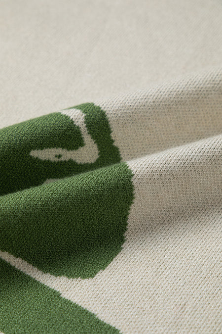 Flower Pattern Oversized Sweater