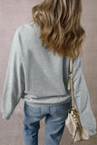 Fleece Lined Crew Neck Casual Sweatshirt