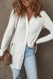 Ribbed Button up Tunic Cardigan