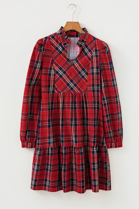 Plaid Shift Mini Dress