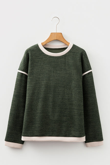 Contrast Loose Top