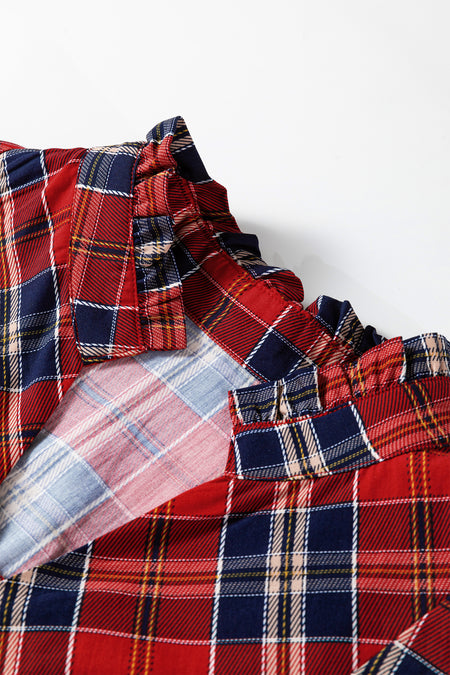 Plaid Shift Mini Dress