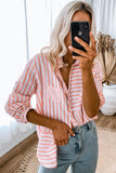 Stripe Buttoned Long Sleeve Casual Shirt