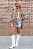 Plaid Colorblock Patchwork High Low Shacket