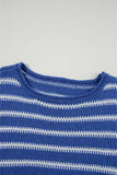 Stripe Drop Shoulder Casual Sweater