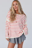 Striped Drop Shoulder Oversized Sweater