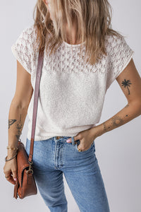 Tied Back Short Sleeve Sweater