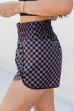 Geometric High Waisted Athletic Shorts